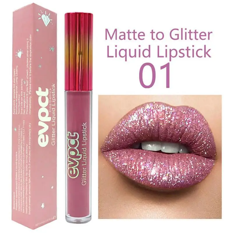 

Evpct Diamond Shimmering Lipstick Laser Symphony Lip Gloss Shiny Metallic Lip Gloss Lipstick Cosmetics Makeup