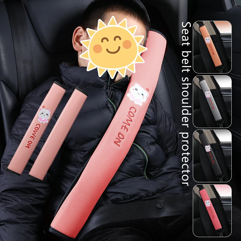 

Cartoon Lengthening Car Seat Belt Cover 60cm Honeycomb Mesh Massage Shoulder Pad Guard Kids Adults Car Interior Accessories