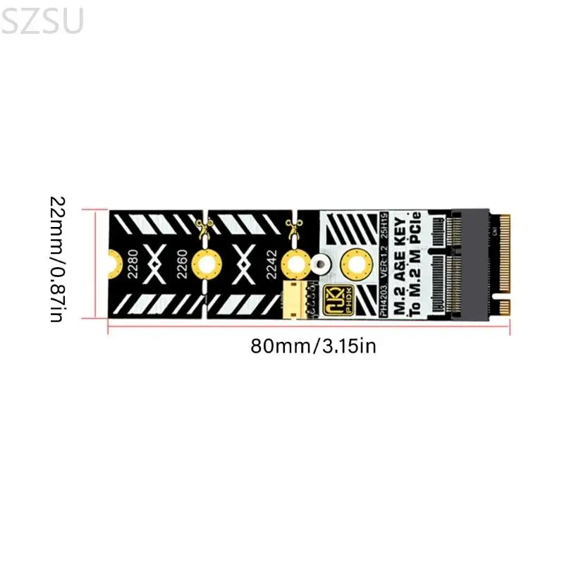 SZSU Теплоэффективные преобразователи M.2 в NVME для карт Wi-Fi, обеспечивающие гибкое расширение устройств и стабильное (art.: 3920da319f477) - 3920da319f477
