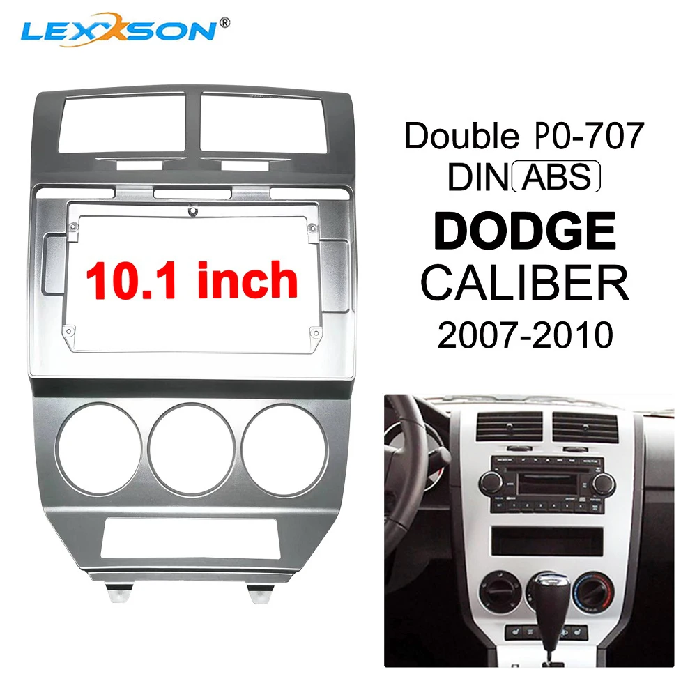 

10.1 Inch Car Fascia For Dodge Caliber 2009-2015 Stereo 1din/2din Panel Dash Mount Installation Double Din Car Radio Bezel Frame