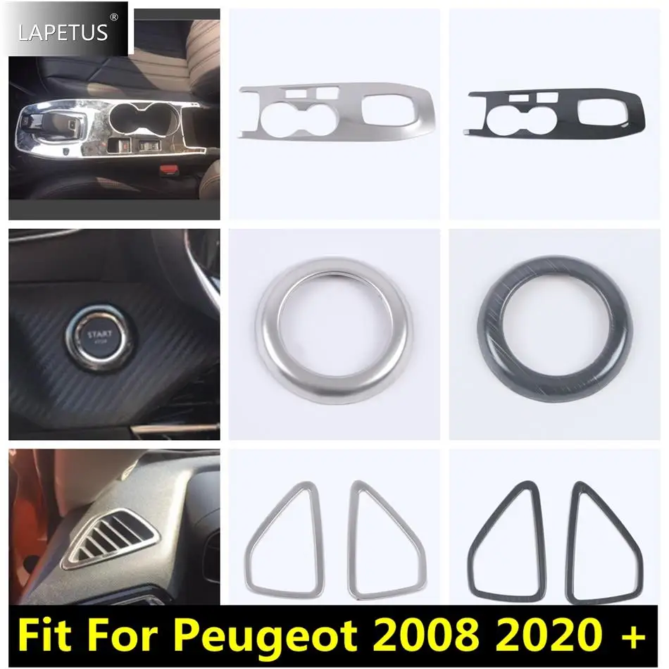 

Start Stop Button / Shift Gear Panel / Air Vent Outlet Cover Trim For Peugeot 2008 2020 - 2022 Car Interior Modified Accessories