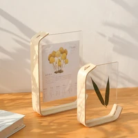 photo frame 6 inch desktop table solid wood dried flower plant specimen frames for pictures hd plexiglass home modern decoration