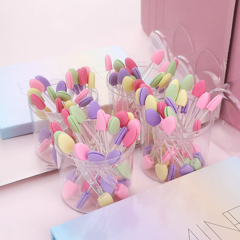 

20 Pcs Eye Makeup Applicators Lip Brushes Latex Suit Shadow Applicator Eye Makeup Brushes Double Sided Makeup Eyeshadow Brush