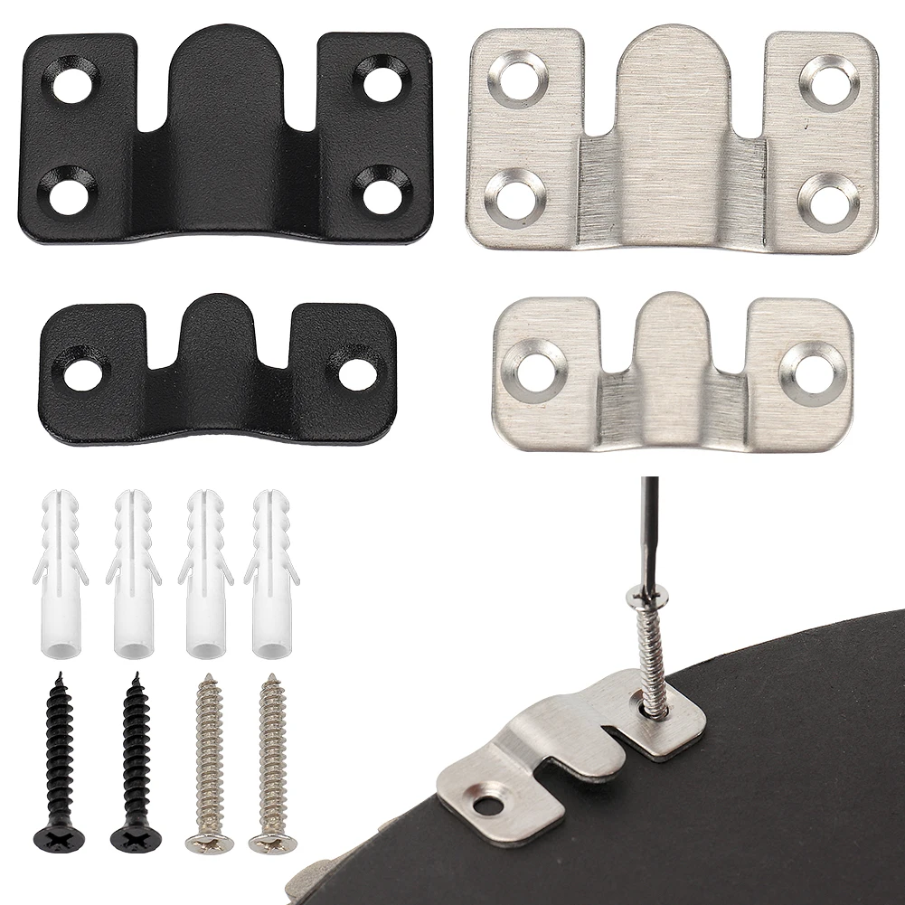 

304 Stainless Steel Wall Hook Picture Frame Keyhole Hanger Z Clip Sofa Bed Cabinet Board Interlocking Flush Mount Bracket