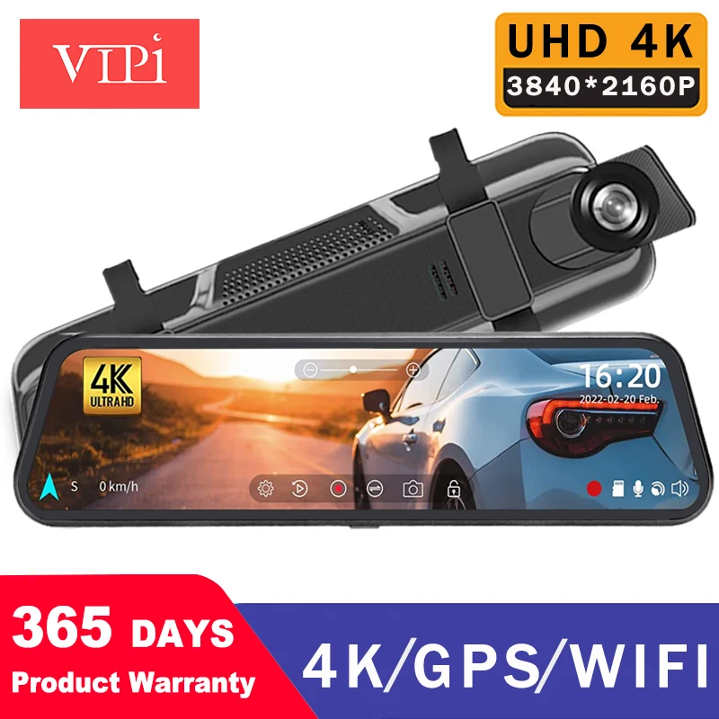 Зеркало-видеорегистратор 10 дюймов 4K 3840*2160P Wi-Fi GPS |