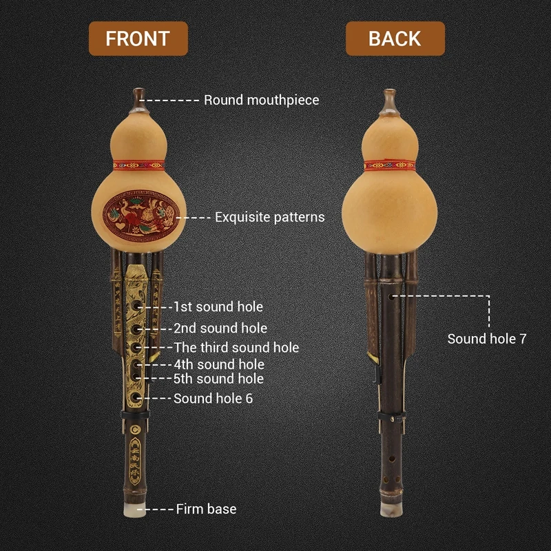 Бамбуковая флейта ручной работы с тыквой Халси и этнический музыкальный