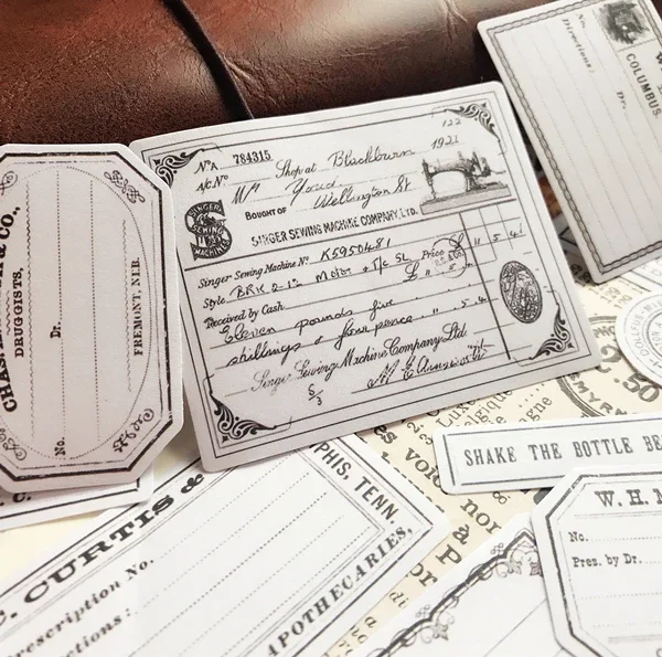 

Винтажные стикеры для записей Tim Holtz style 28 шт