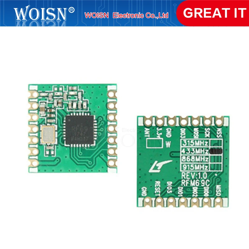 1 шт./лот RFM69CW HopeRF 433 МГц беспроводной приемопередатчик с RFM12B в наличии |