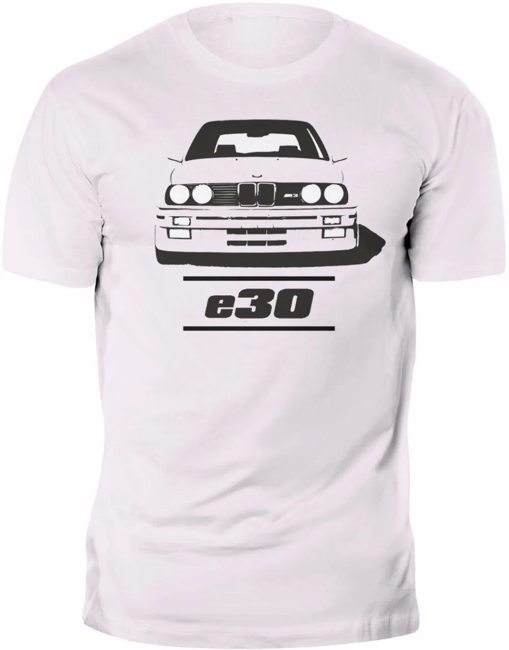 

New Fashion Hot Mens Summer O Neck T-Shirt Retro Classic Oldschool Car Fans M3 E30 Front Power Tee 100% Cotton Tee Shirts