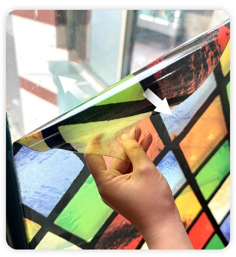 Винтажная статическая липкая пленка для конфиденциальности непрозрачная