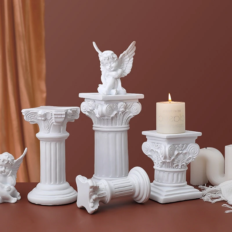 

Nordic Roman Column Sculpture Decorations Sculptures Art Supplies Painting Room Decoration Plaster Resin Statue Ornaments