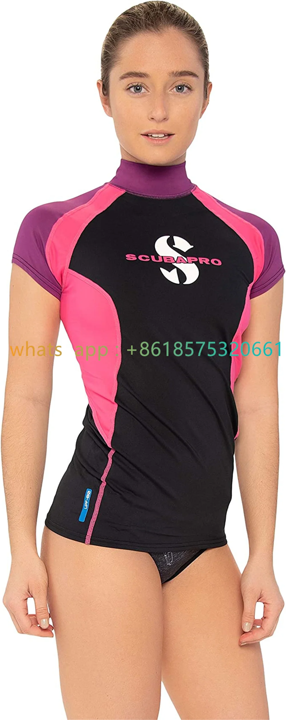 

Upf 50 Rash Guard Women Printed Rash Guard Uv Sun Protection Surf T Shirts Skin Dive Top Beach Swimwear Snorkel Surfing Suit