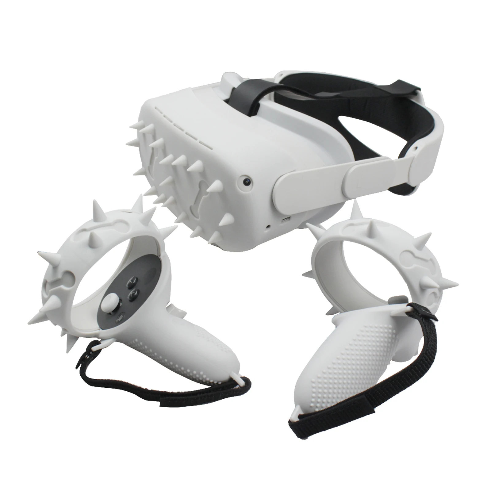 

Easy Install Scratch Proof Facial Cushion Silicone Controller Grip Cover Wristbands Soft Gaming Accessories For Oculus Quest 2