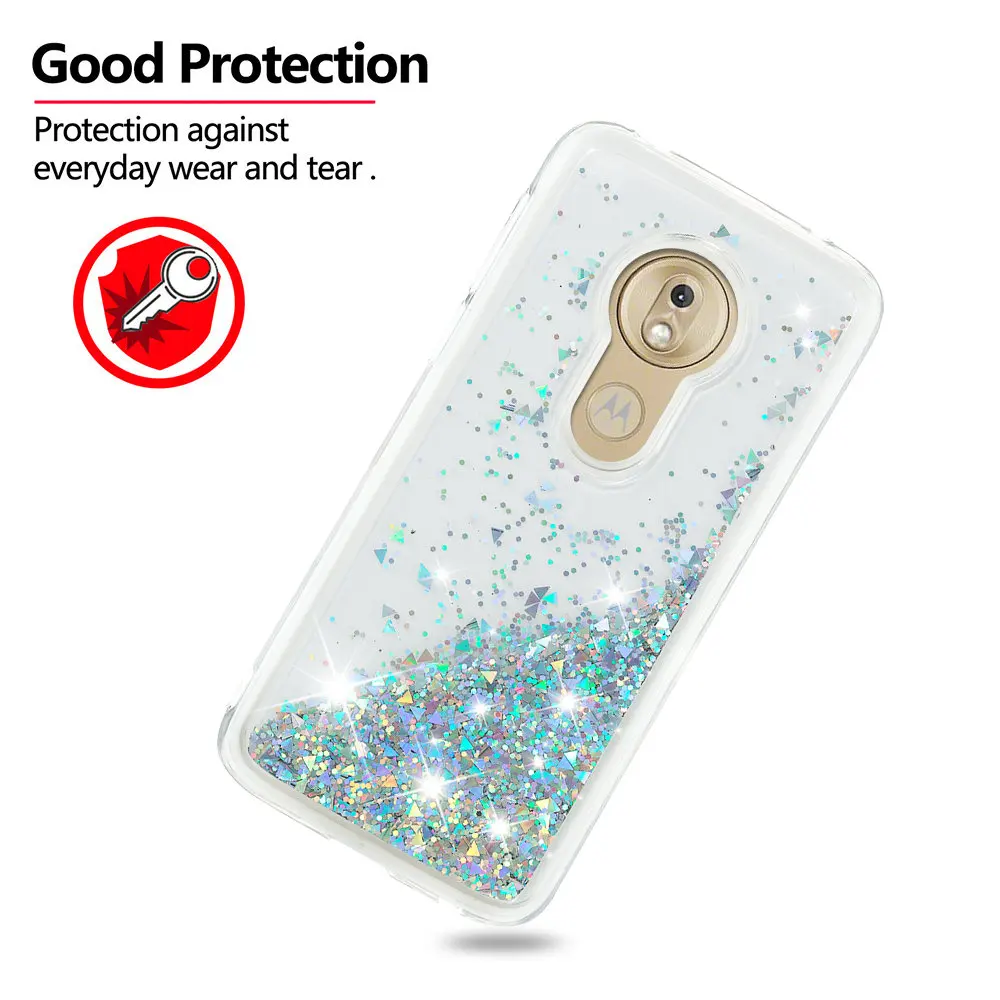 Cute Case For Motorola Moto G7 Play Glitter Dynamic Liquid Quicksand Bumper Cover XT1952 Bling Soft Silicone Fitted Phone Cases |