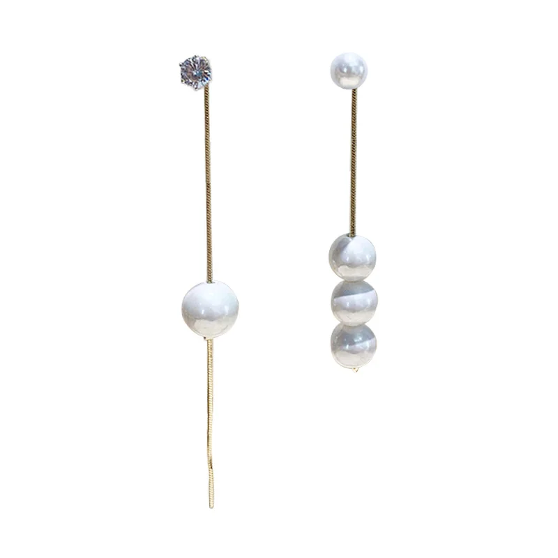 

YY Pearl Earrings Temperament Internet Influencer Sterling Silver Stud Earrings Tassel Earrings