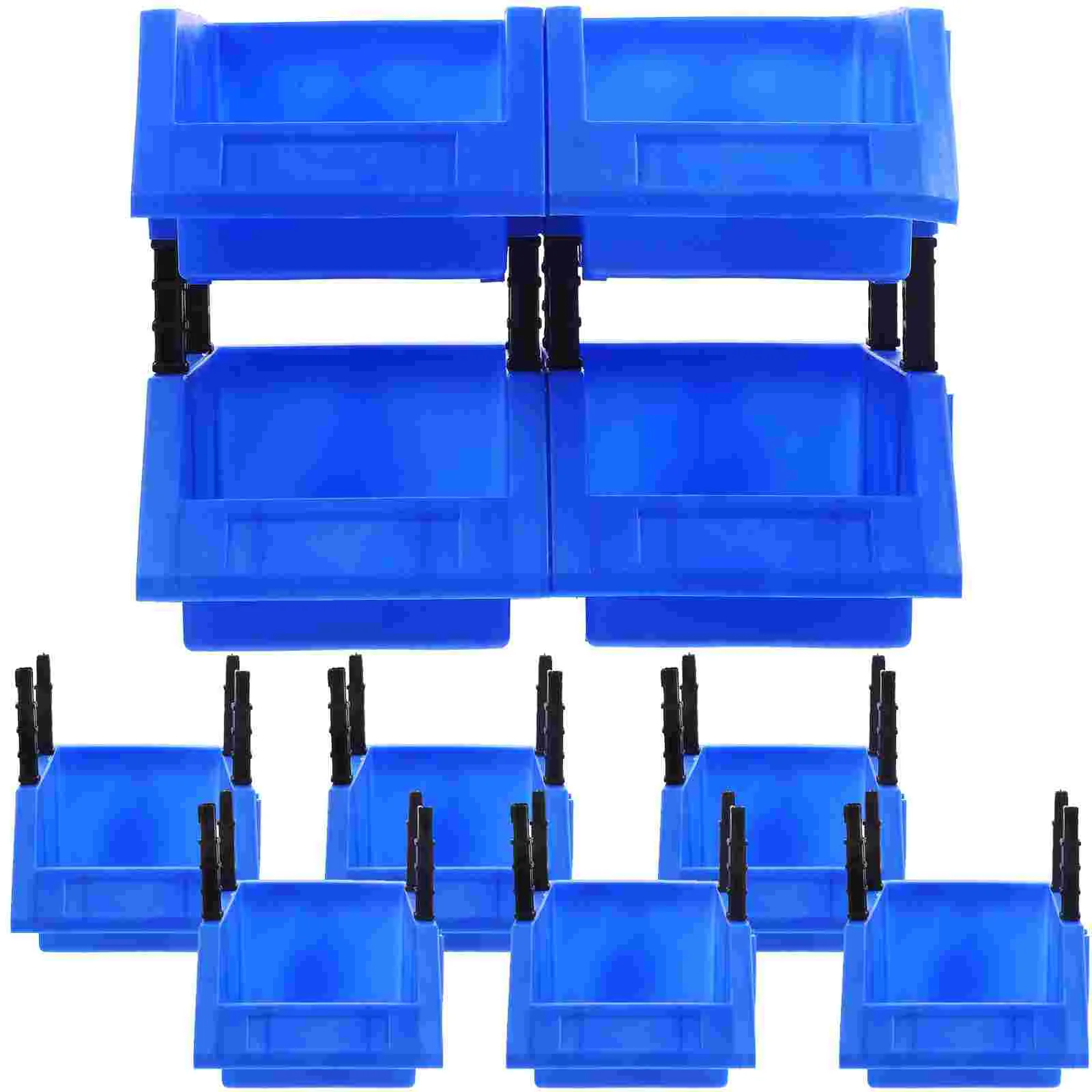 

10 Pcs Sundry Sorting Case Plastic Storage Bins Bevel Parts Organizer Shop Screw Warehouse