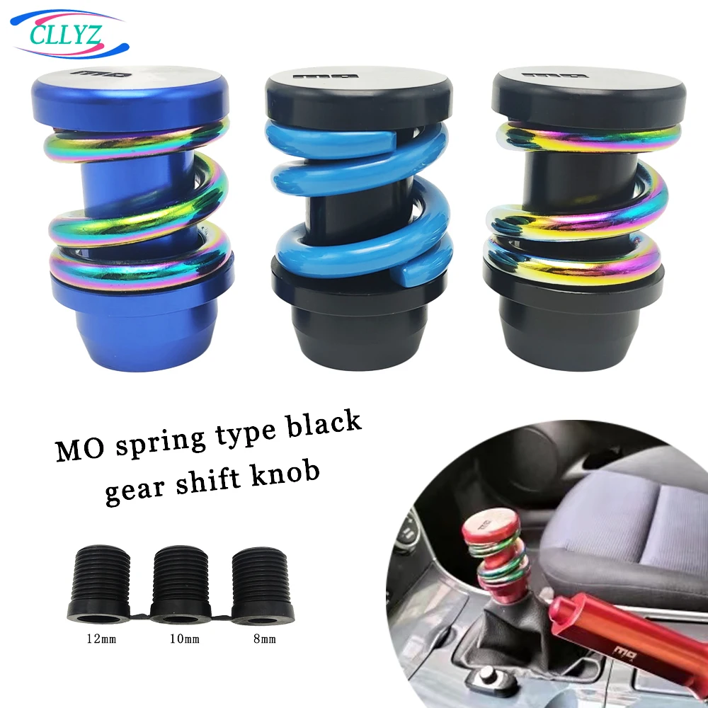 

CLLYZ MO Spring Gear Shift Knob Aluminum Alloy Universal Manual Transmission Shift Lever Head Auto Parts Modification
