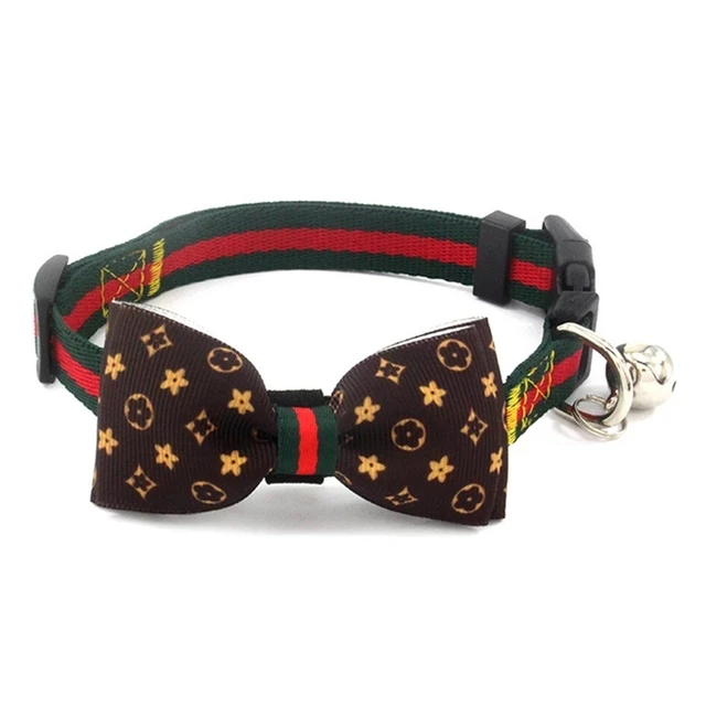 

Fashion Cute Cat Collar With Bell And Detachable Bow Adjustable Dog Collar Bow For Small Dogs Medium Dogs Pet Products For Cats