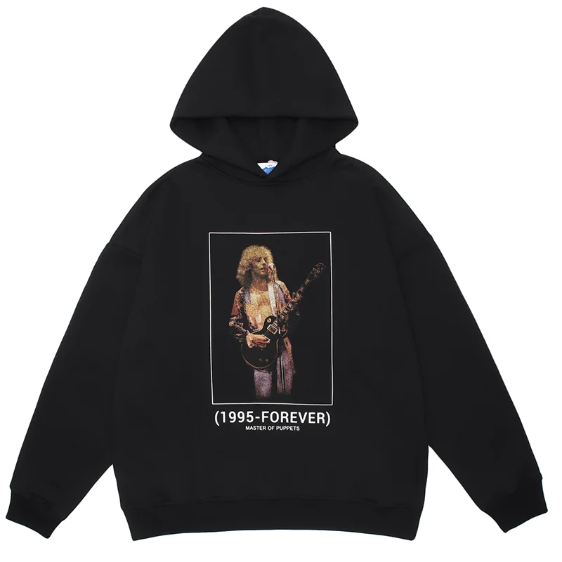

Harajuku Graphic Hoodie Oversized Hoodies Men Streetwear Hip Hop Sweatshirt Cotton Rocker Letter Print Pullover Winter Clothing