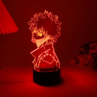acrylic 3d lamp anime my hero academia dabi led light kid for bedroom decor cool manga cartoon gift rgb colorful nightlights