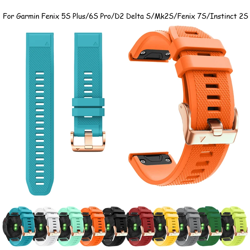 

Ремешок силиконовый для Garmin Fenix 7s 6S, быстрая замена браслета 20 мм, ремешок для наручных часов спуска Mk2S/Instinct 2S