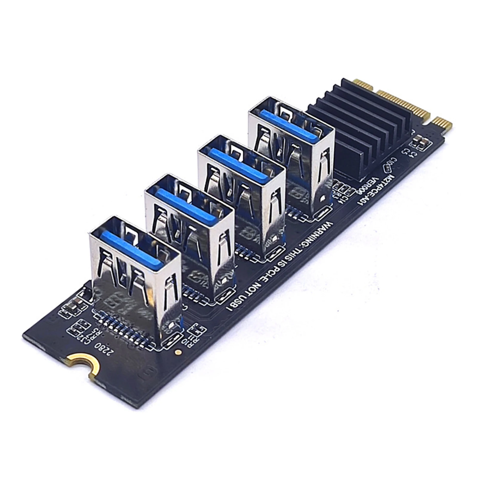 

M.2 NVME до 4 портов PCI-E 1X USB 3,0 Райзер-карта M.2 B-Key PCI-E интерфейс для майнинга Ethernet майнинга