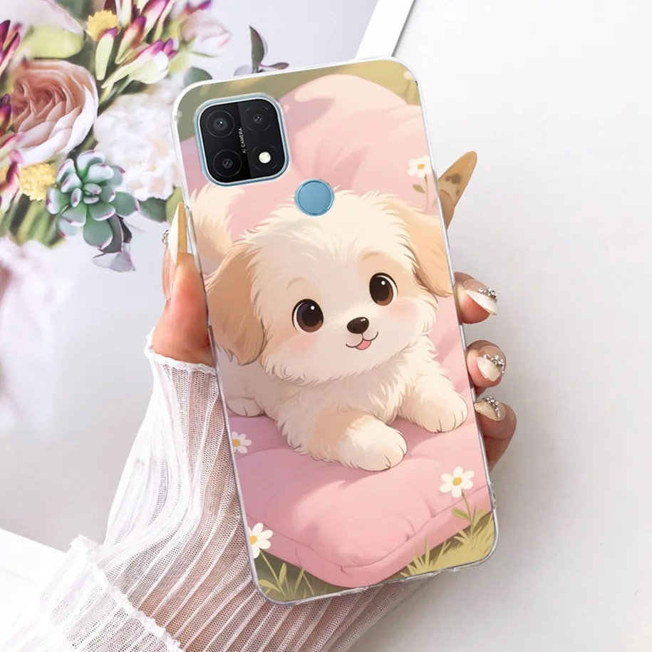 Фото Чехол для OPPO A15 CPH2185 с красивым цветочным узором, мягкий силиконовый противоударный чехол из ТПУ для телефона OPPO A15s CPH2179 A35 OPPOA15 Coque №5