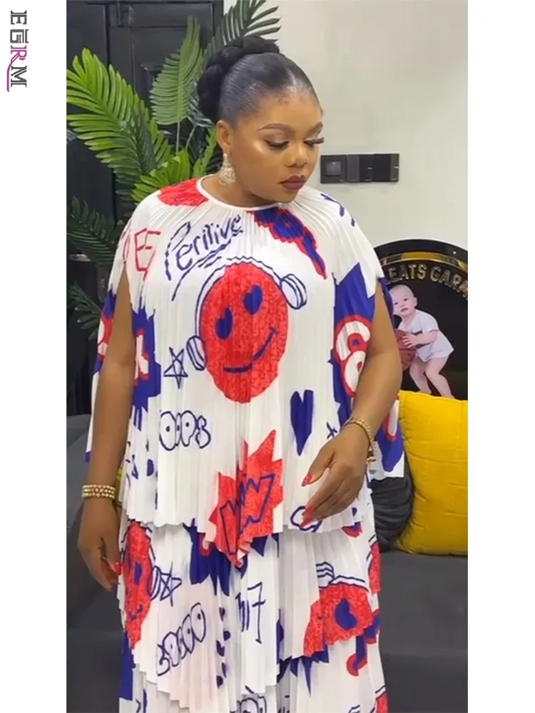 EGRM Miyake плиссированный костюм со складками модная рубашка с рукавами летучая мышь