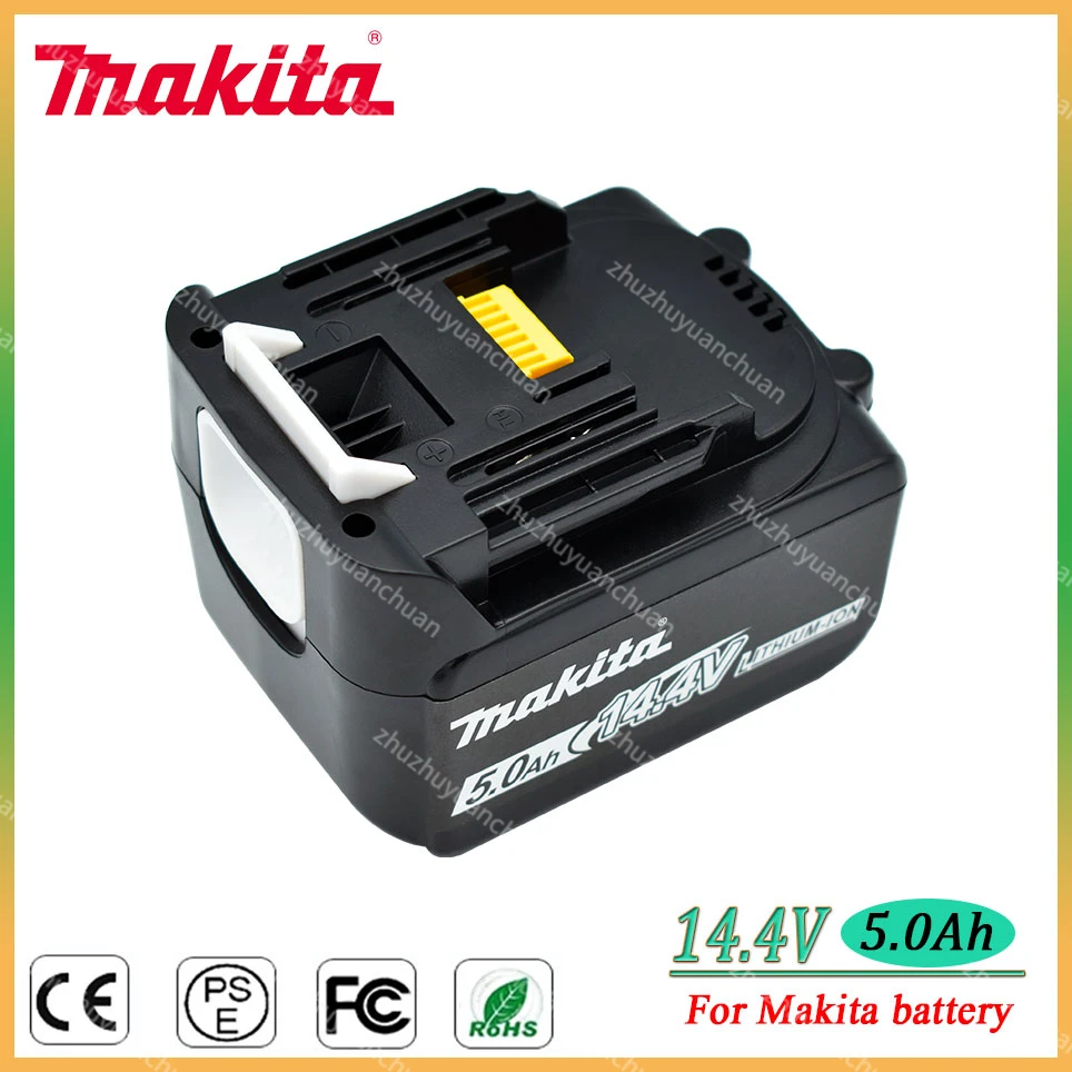 

Original Makita 5000mAh 14.4V Rechargeable Li-ion Battery For Makita 14V Power Tools 5.0Ah Batteries BL1460 BL1430 1415 194066-1