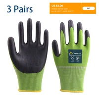 garden gloves nitrile gloves bamboo fiber for women and men non slip summer lightweight working glove with palm coated ventilate