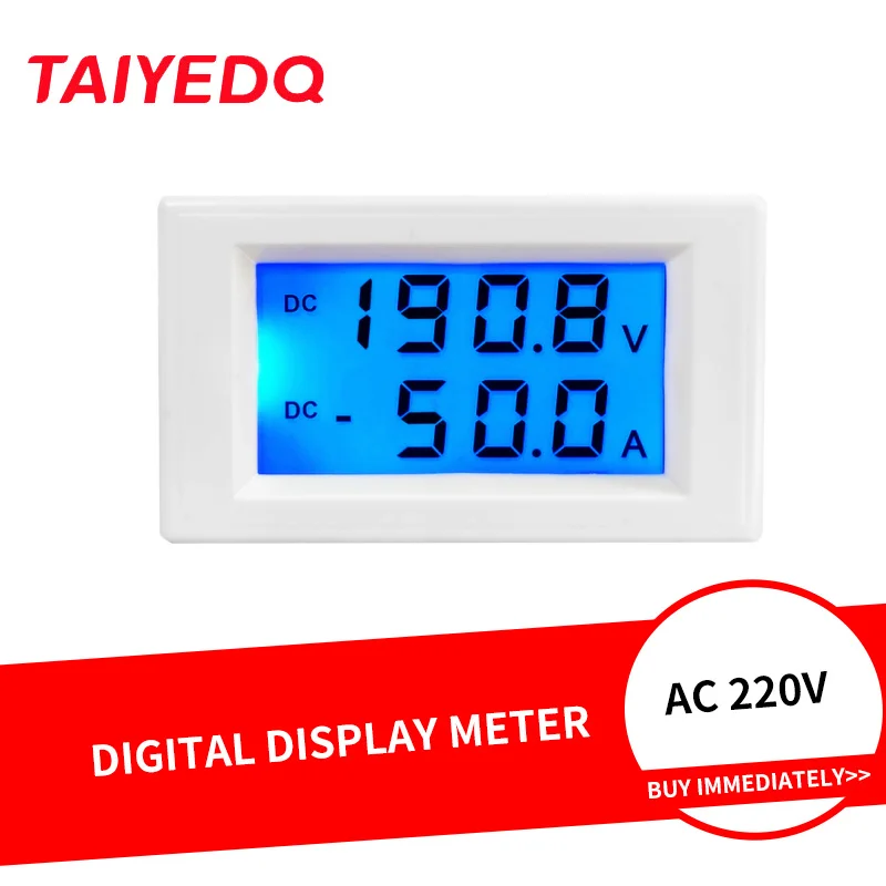 

DC Voltmeter Ammeter Positive and Negative Detection Meter LCD Digital Display D85-3050 Power Supply AC220V