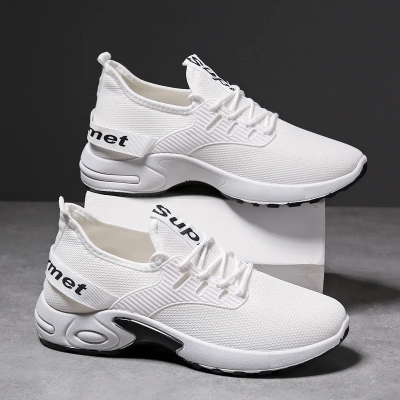 2022 Sports Men's Shoes Summer Breathable Mesh Running Shoes Good Match Casual Sneakers Lightweight Flying Woven Footwear Wholes