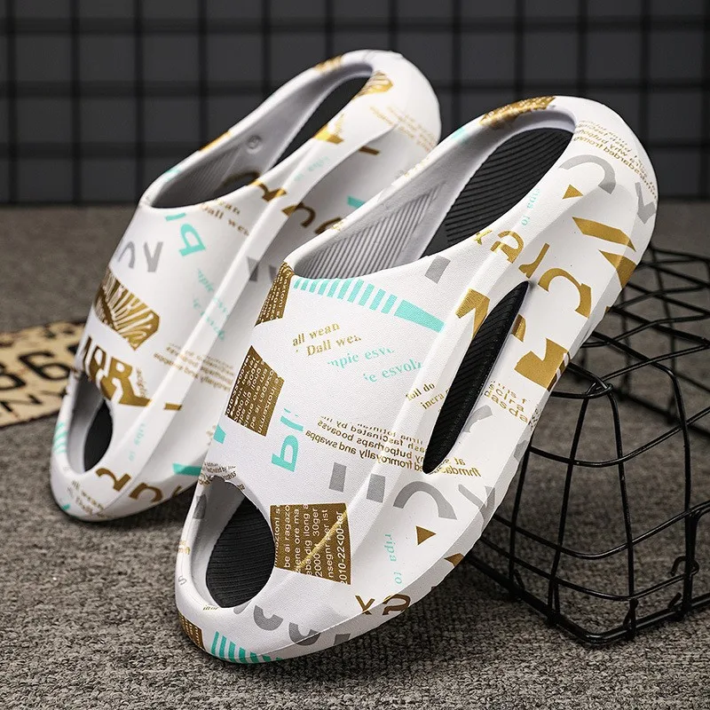 Мужские Нескользящие пляжные сандалии мягкие босоножки из ЭВА на толстой