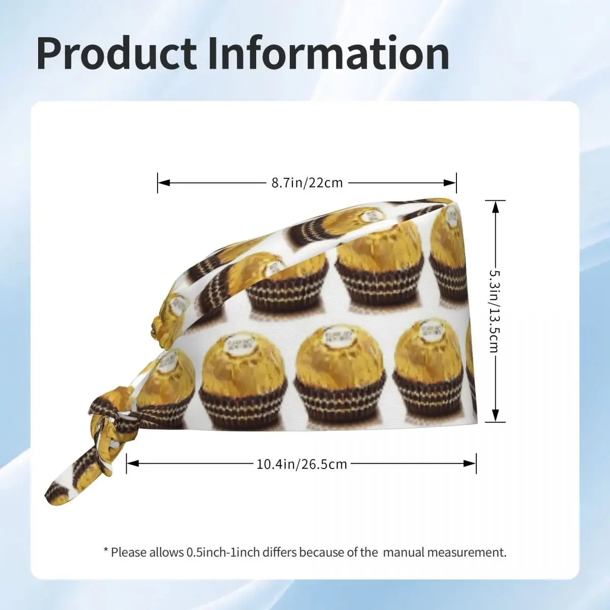 Медицинская шапочка Ferrero Rocher для врачей и хирургов, регулируемая, для мужчин и женщин, для стоматологов (art.: 3920dbb41380d) - 3920dbb41380d