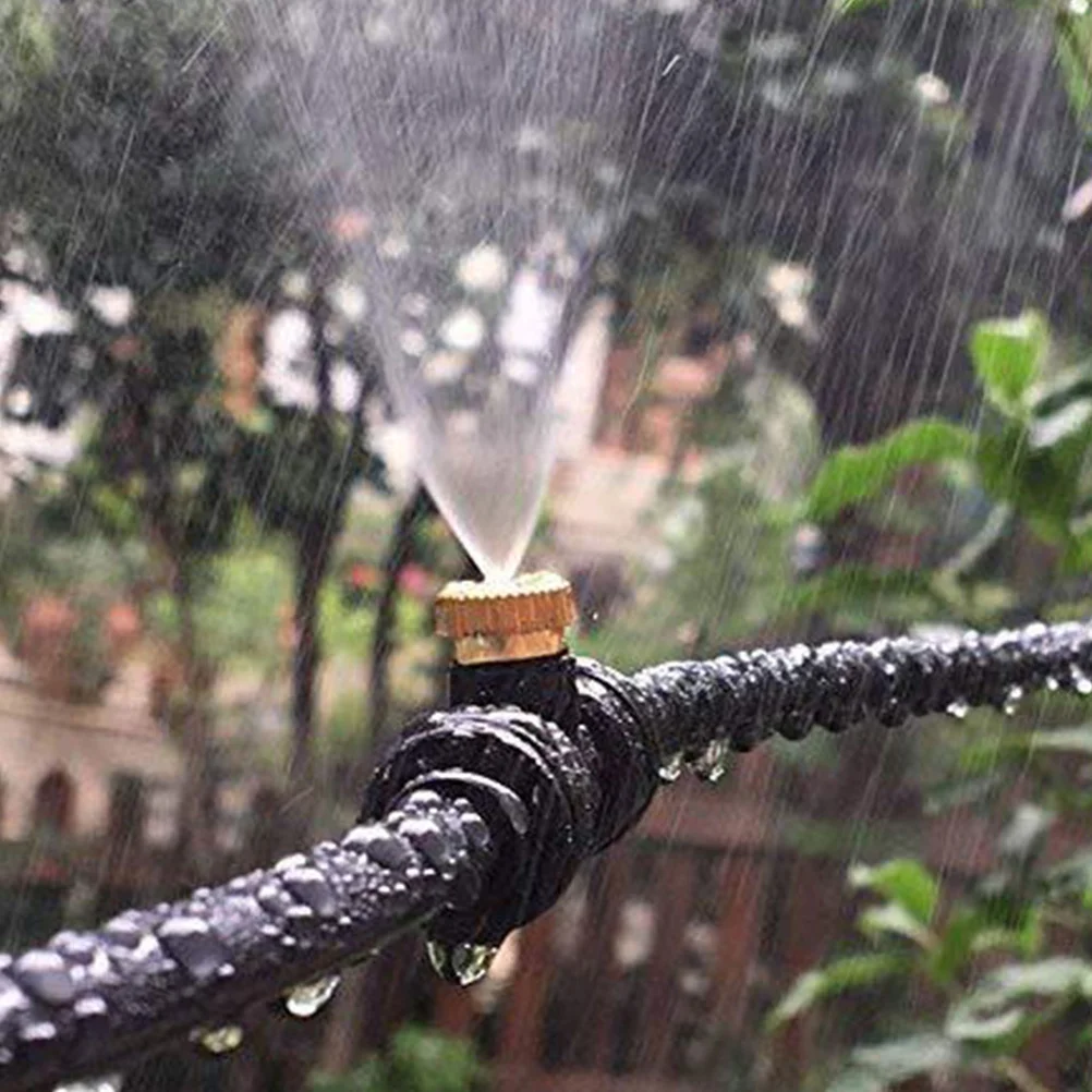 

10Pcs Low Pressure Atomizing Nozzle Hose Sprayer Head Copper Misting Nozzle Gardening Spray Nozzle