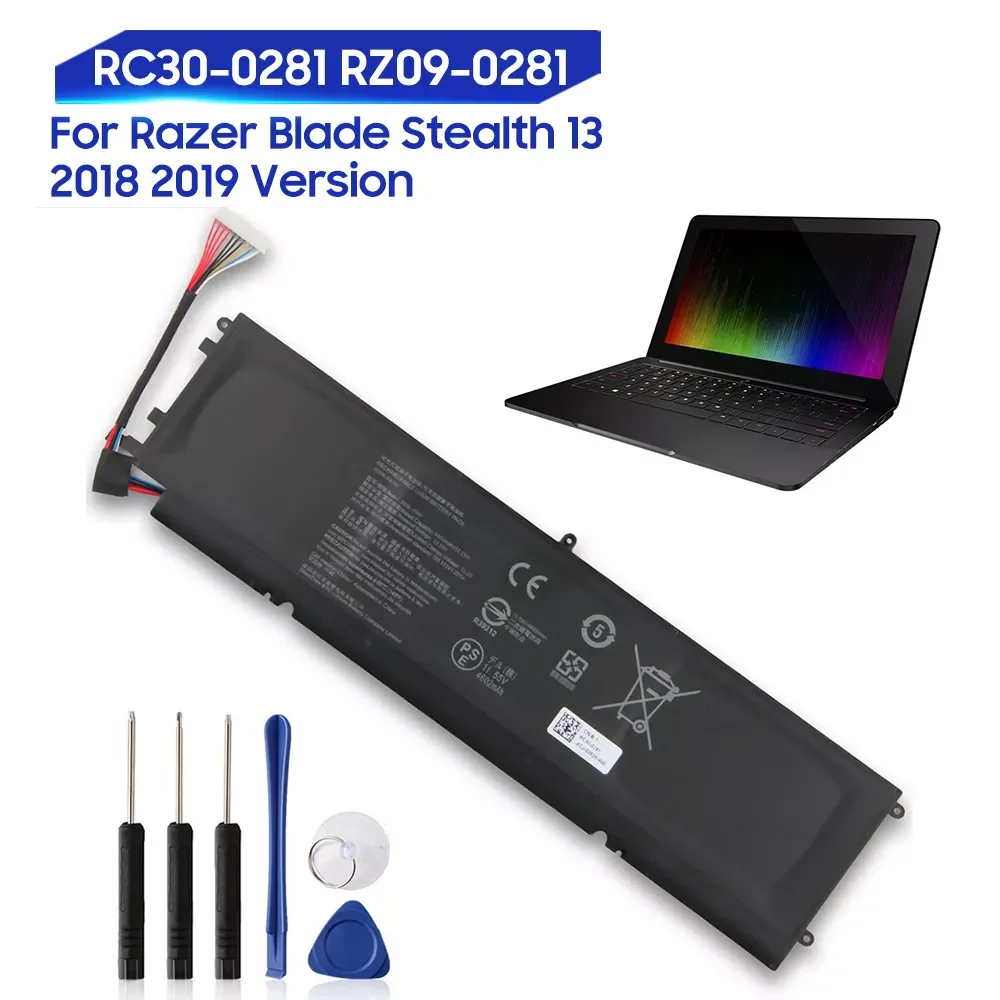 

Новая запасная батарея для Razer Blade Stealth 13 2019 2018 Max-Q RZ09-02812E71 RZ09-03102E52-R3U1 RC30-0281 RZ09-0281