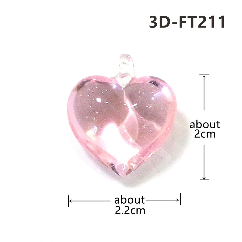 

2шт Розовые стеклянные подвески JSSMTLP