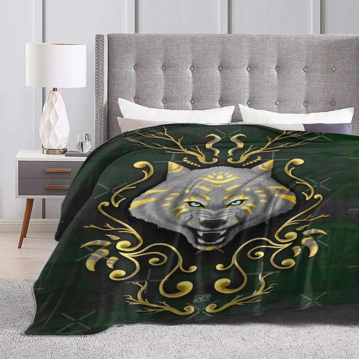 Золотое всесезонное универсальное одеяло Lykos для офиса может быть покрыто