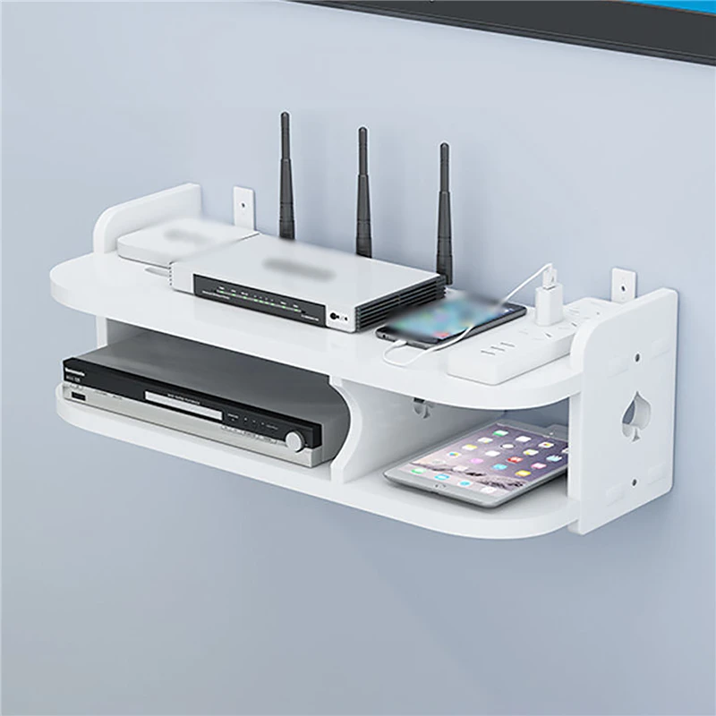 

Drawer Style Storage Box Wall-mounted Shelf TV Wall Set-top Box Router Storage Box for Home Living Room Bedroom Easy to Install
