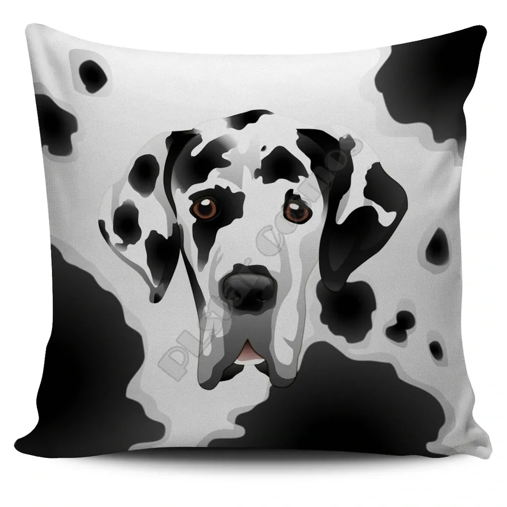 

Real Great Dane Harlequin Pillow Cover 3D All Over Printed Pillowcases Throw Pillow Cover Home Decoration 12 Style