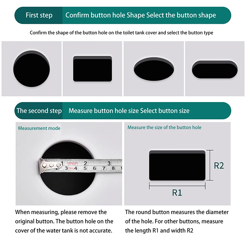 1 шт. Универсальный двойной смывной клапан для унитаза