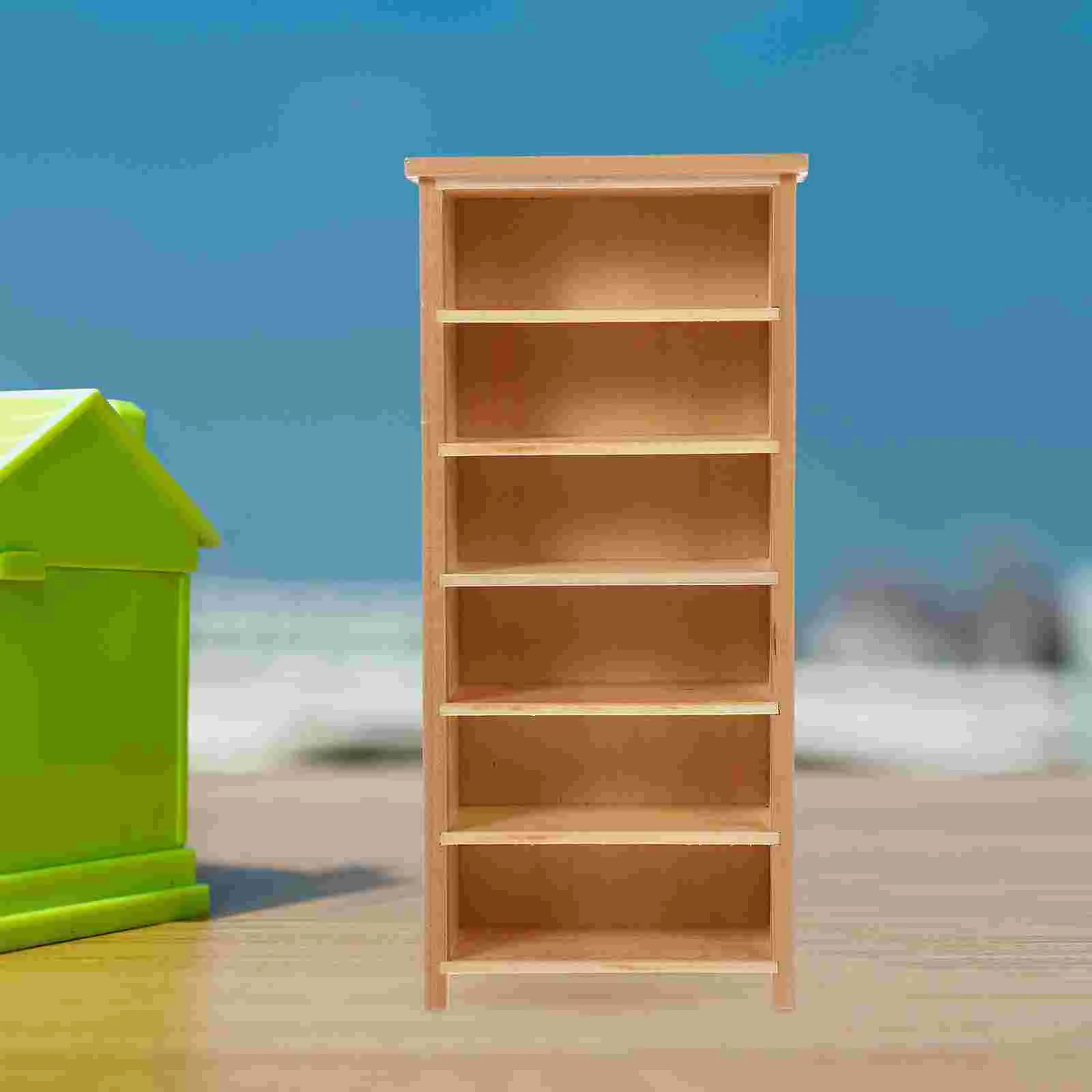 

2pcs Simulation Mini Bookshelf Miniature Display Cabinets for House