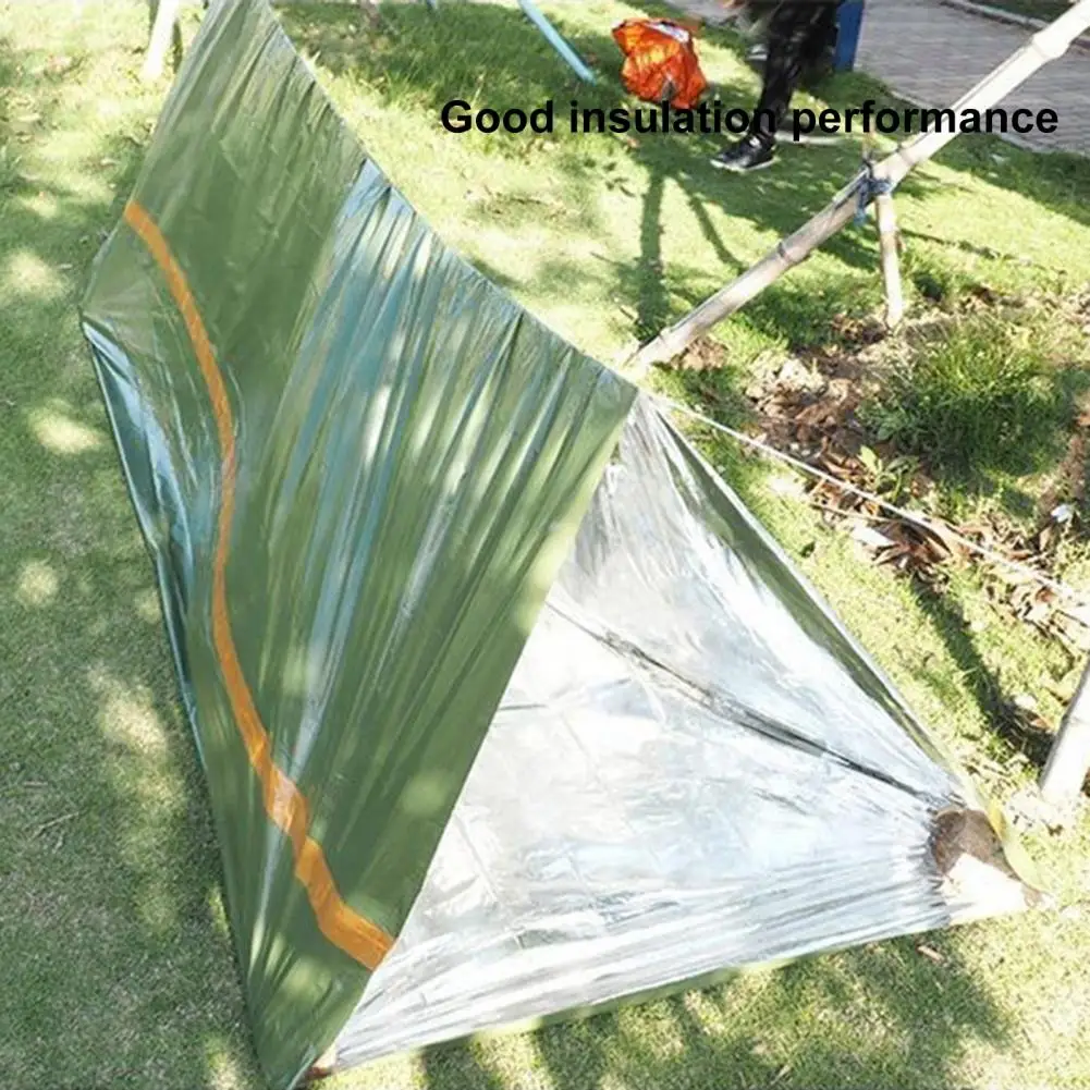 

Outdoor Shelter Emergency Tent Portable Thermal Blanket Lifesaving Emergency Tent for Camping First Aid