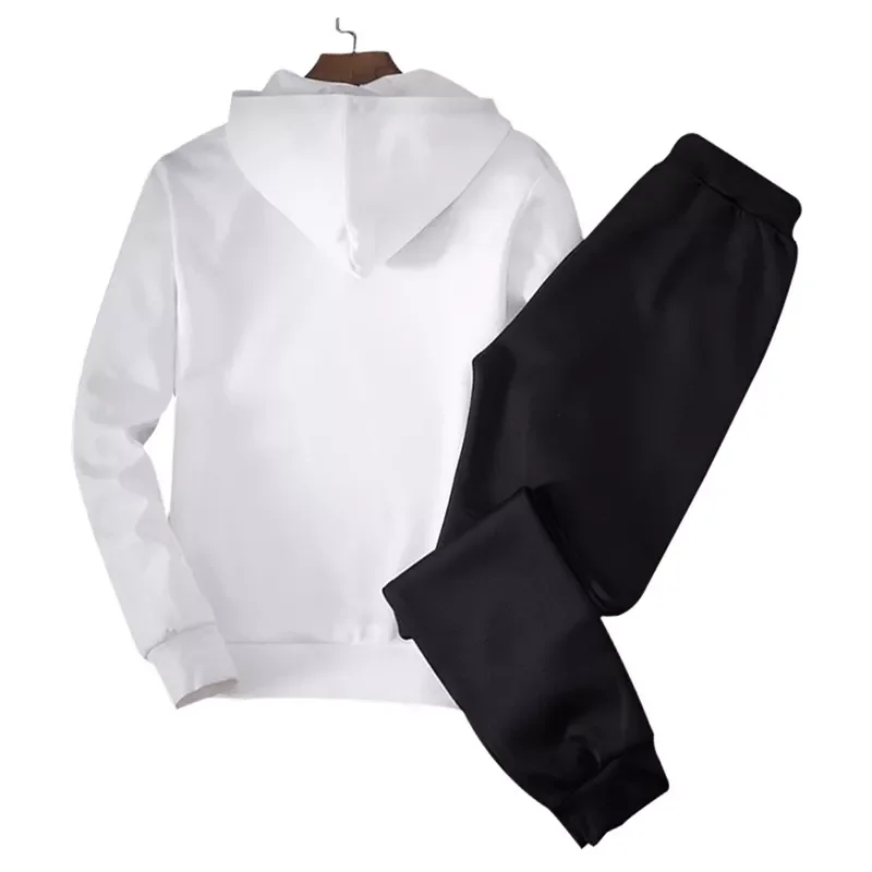 

Sets Tracksuit Men Autumn Winter Hooded Sweatshirt Drawstring Outfit Sportswear 2022 Male Suit Pullover Two Piece Set Casual