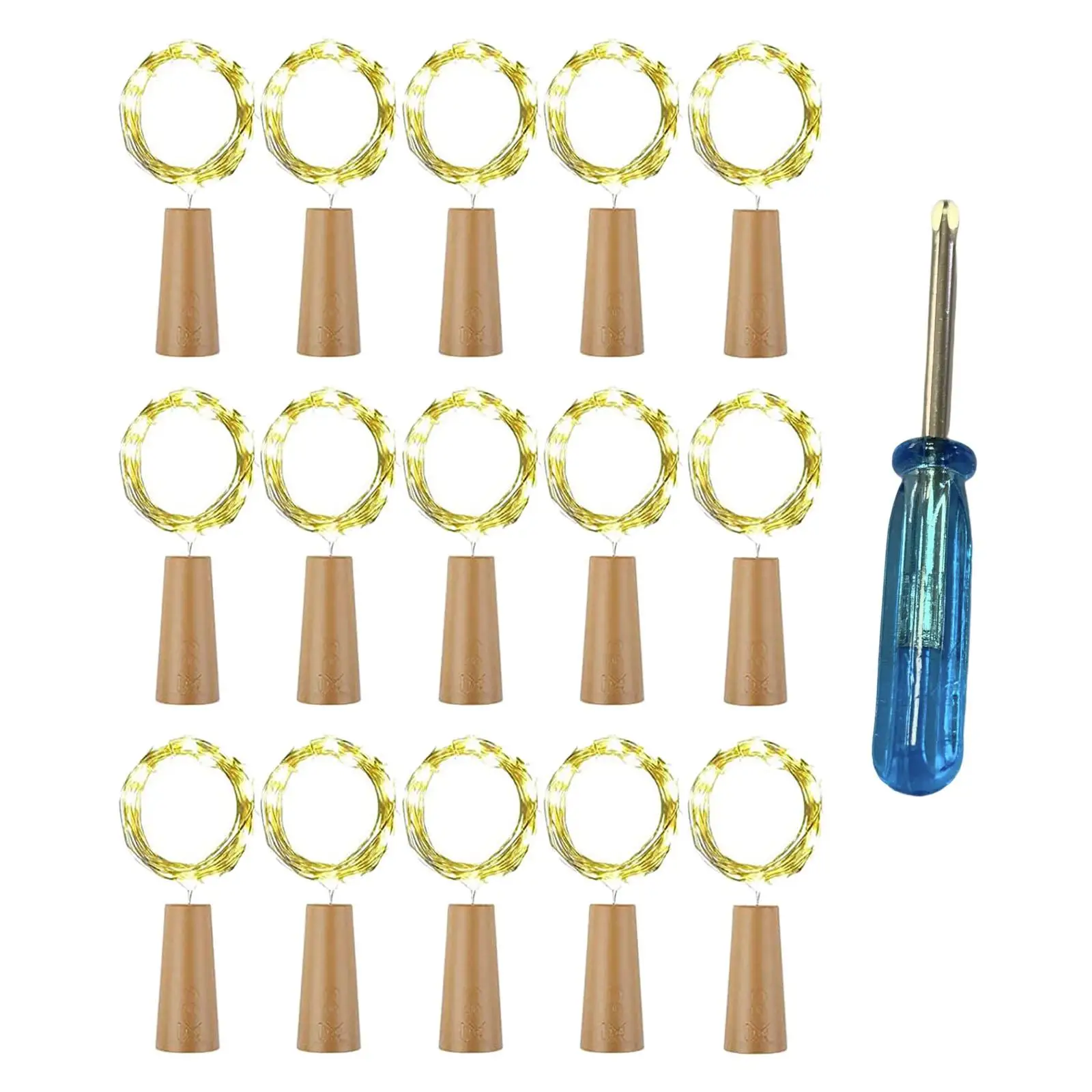 

Bottle Lights Centerpieces Supplies Home Decor Desktop String Cork Lamp