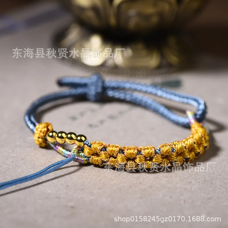 Хлопковый ремешок с узлом цветущего персика Thangka Zachilam