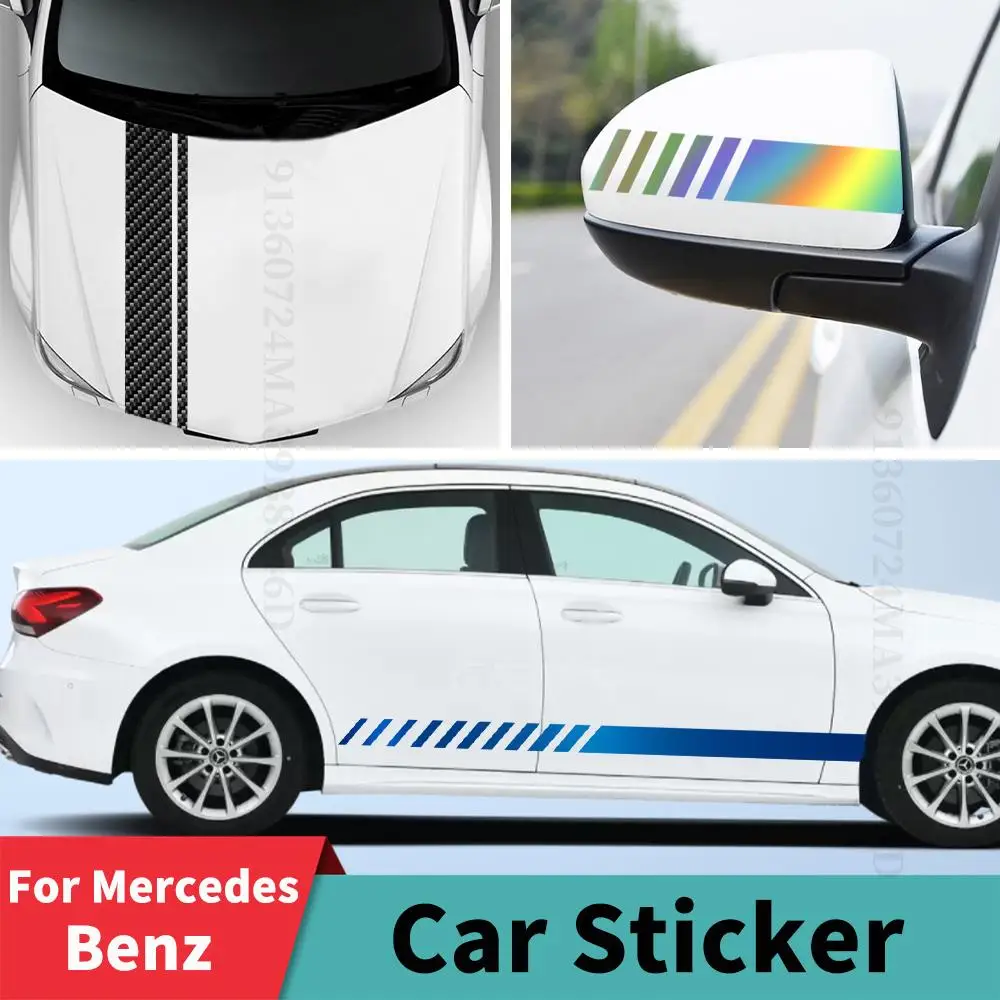 

Боковая наклейка на заднюю панель для Mercedes W176 W177 W204 W205 C43 AMG W212 W213 C117 C118 C218 R172