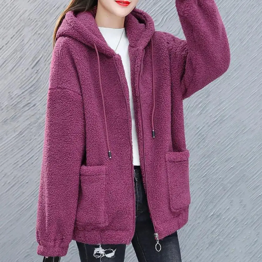 

Lady Winter Coat Fabulous Zipper Cardigan Winter Jacket Drawstring Winter Jacket Cardigan Soft Women Coat for Outdoor