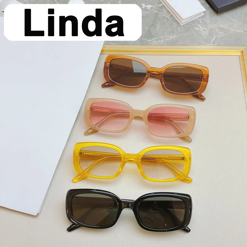 

Linda GENTLE YUUMI Women's Sunglasses For Man Glasses Vintage Luxury Brand Goods Designer Summer Uv400 Trendy Monst Korean