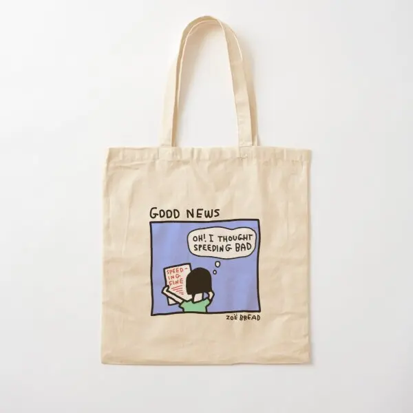 

Speeding A Okay Cotton Canvas Bag Printed Fashion Tote Shopper Ladies Casual Reusable Shoulder Bag Grocery Women Fabric